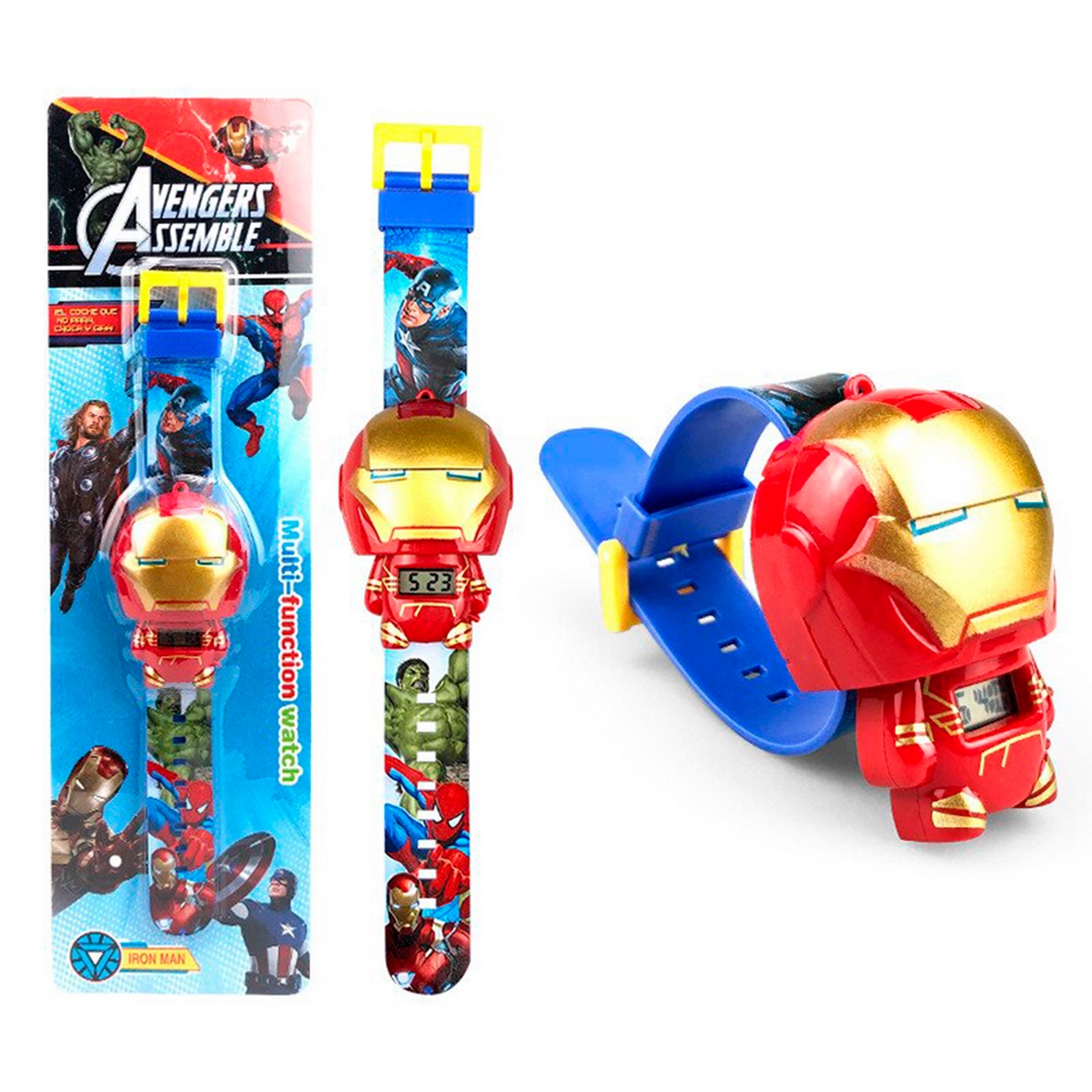 Reloj Niños Digital Retractil Iron Man Avengers